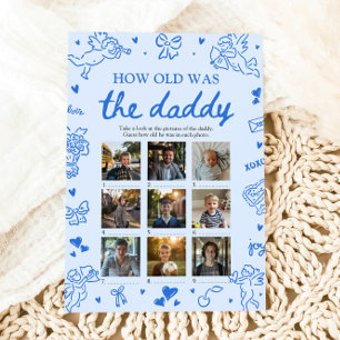 Valentijns Hand Getekende Hoe Oud Was De Papa Spel Kaart