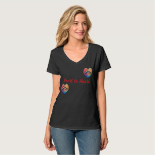 Valentijns: Hart tot Hart, Liefdessymbool V-Hals T-shirt
