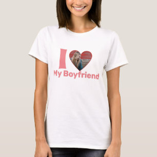 Valentijns Hart vormige gepersonaliseerde foto T-shirt