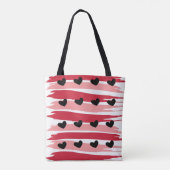 Valentijns hartenpatroon draagtas (Achterkant)