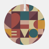 Valentijns hartontwerp, abstracte achtergrond. glas ornament (Achterkant)