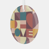 Valentijns hartontwerp, abstracte achtergrond. glas ornament (Voorkant links)