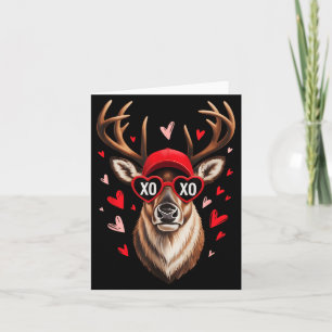 Valentijns herten camouflage hert retro jacht jong kaart