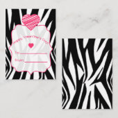 Valentijns Kaarten - Set van 100 - Zebra Print Notitiekaartje (Voorkant / Achterkant)