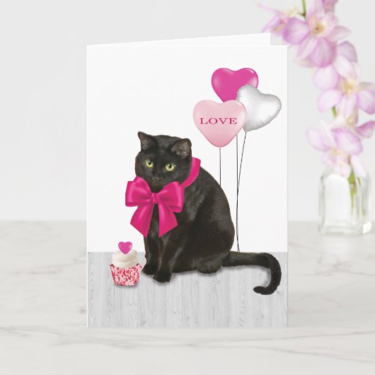 Valentijns Kitten Kaart (Orchidee)