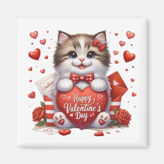 Valentijns Kitty Magneet (Voorkant)