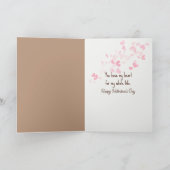 Valentijns konijn met chocoladehart feestdagen kaart (Binnen)