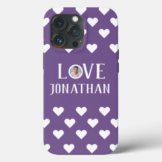 Valentijns Koppel Hart Aangepaste gepersonaliseer Case-Mate iPhone Case (Achterkant)