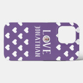 Valentijns Koppel Hart Aangepaste gepersonaliseer Case-Mate iPhone Case (Achterkant (horizontaal))