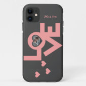 Valentijns  Koppel Hart Aangepaste gepersonaliseer Case-Mate iPhone Case (Achterkant)