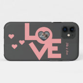 Valentijns  Koppel Hart Aangepaste gepersonaliseer Case-Mate iPhone Case (Achterkant (horizontaal))