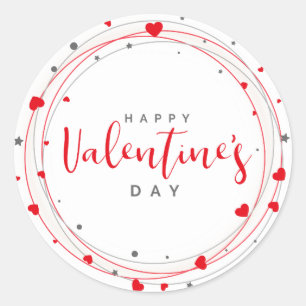 Valentijns - kunsthart Wreath Ronde Sticker