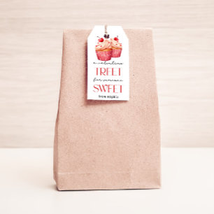 Valentijns Label van Cupcake Cadeaulabel