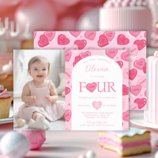 Valentijns Liefje Snoep Verjaardagsfeestje Kaart
