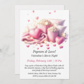 Valentijn's Movie Night - Popcorn Kaart (Voorkant / Achterkant)