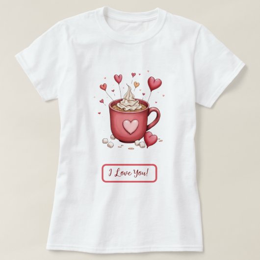 Valentijns print T-shirt (Design voorkant)