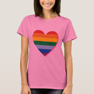 Valentijns regenboogkartel Heart T-Shirt