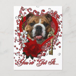 Valentijns - Sleutel tot mijn hart - Bulldog Feestdagenkaart