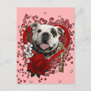 Valentijns - Sleutel tot mijn hart - Bulldog Feestdagenkaart
