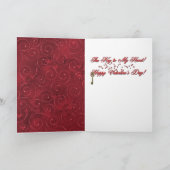 Valentijns - Sleutel tot mijn hart - Doberman - Ro Feestdagen Kaart (Binnen)