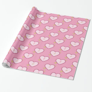 Valentijns Snoep Harten Cadeaupapier