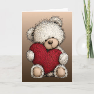 Valentijns teddybeer kaart