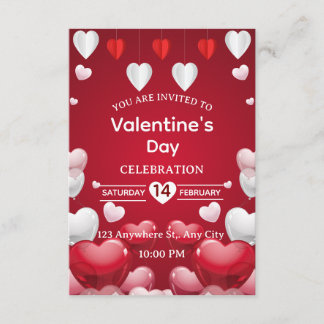 Valentijns Uitnodigingskaart Kaart