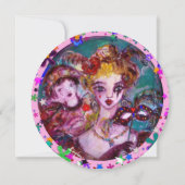 VALENTIJNS VENETIAANS MASKERBAL KAART (Achterkant)