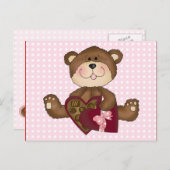 Valentijns voor kinderen feestdagenkaart (Voorkant / Achterkant)