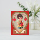 Valentijns voor kinderen feestdagenkaart (Staand voorkant)