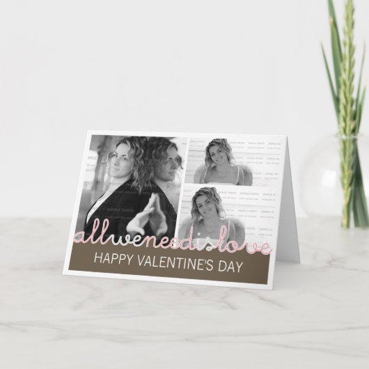 Valentijns Wenskaart | van de Foto van de douane Feestdagen Kaart (Voorkant)