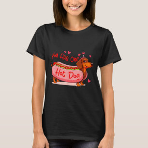 Valentijns Wiener Dog Liefhebber Saus Worst Moeder T-shirt