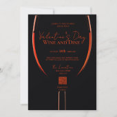 Valentijns Wijn en Dine QR Code Uitnodiging (Voorkant)