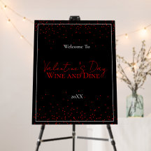 Valentijns Wijn en Dine Welkomstbord