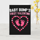 Valentijnsbaby Bump-shirt Eerste Valentijn Zwanger Kaart (Gele Bloem)