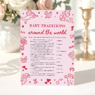 Valentijnsbabytradities over de hele wereld spel kaart