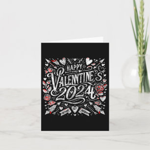 Valentijnsdag 2024 Vintage Calligraphyn Voor Vrouw Kaart