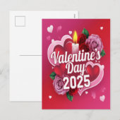 Valentijnsdag 2025 feestdagenkaart (Voorkant / Achterkant)