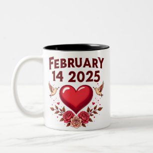 Valentijnsdag 2025 vieren: de perfecte gewoonte tweekleurige koffiemok