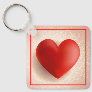 Valentijnsdag 3D Hart Symbool-88888 Sleutelhanger