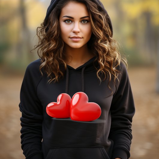 Valentijnsdag 3d stereo-liefde hoodie