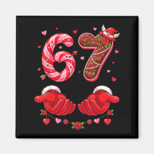 Valentijnsdag 67 Grappige Six Seven Liefde Meme Fo Magneet
