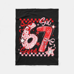 Valentijnsdag 67 Six Seven Preppy Harten Koket Fleece Deken