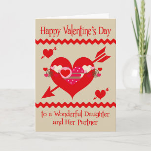 Valentijnsdag aan Dochter en Haar Partner Feestdagen Kaart