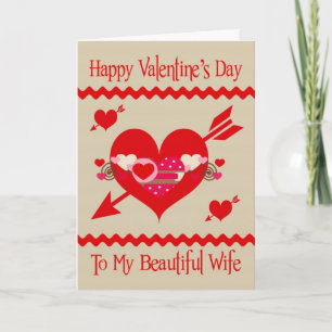 Valentijnsdag aan vrouw wenskaart feestdagen kaart
