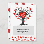 Valentijnsdag aangepaste bericht feestdagenkaart (Voorkant / Achterkant)