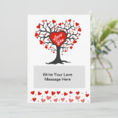 Valentijnsdag aangepaste bericht feestdagenkaart (Staand voorkant)
