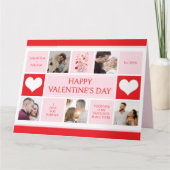Valentijnsdag Aangepaste Foto Collage Groot Kaart (Voorkant)