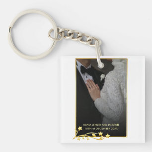 Valentijnsdag aangepaste paar foto sleutelhanger