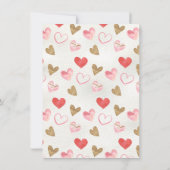 Valentijnsdag Aardbeientaart Hart Brunch Kaart (Achterkant)
